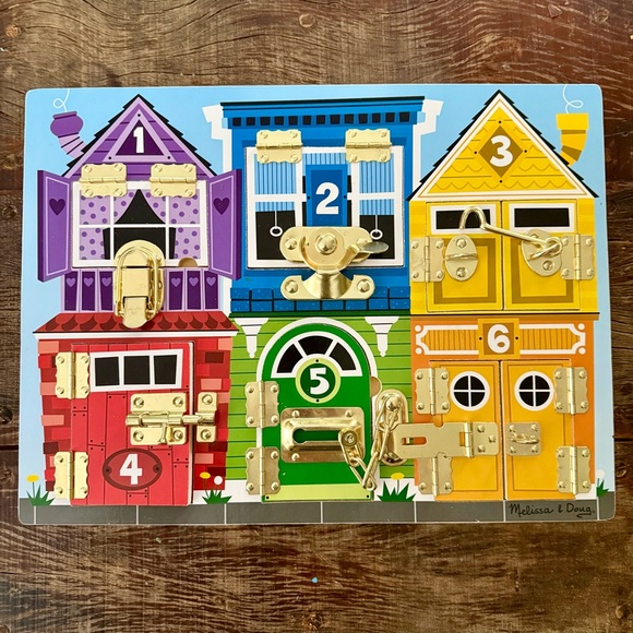 Melissa Doug Latches Wooden Activity Board - Picture 1 of 3